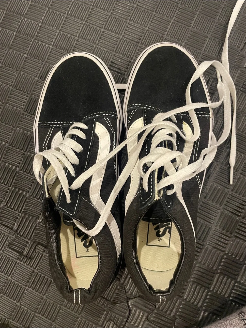 Vans Black & White Old Skool Low-Top Sneakers